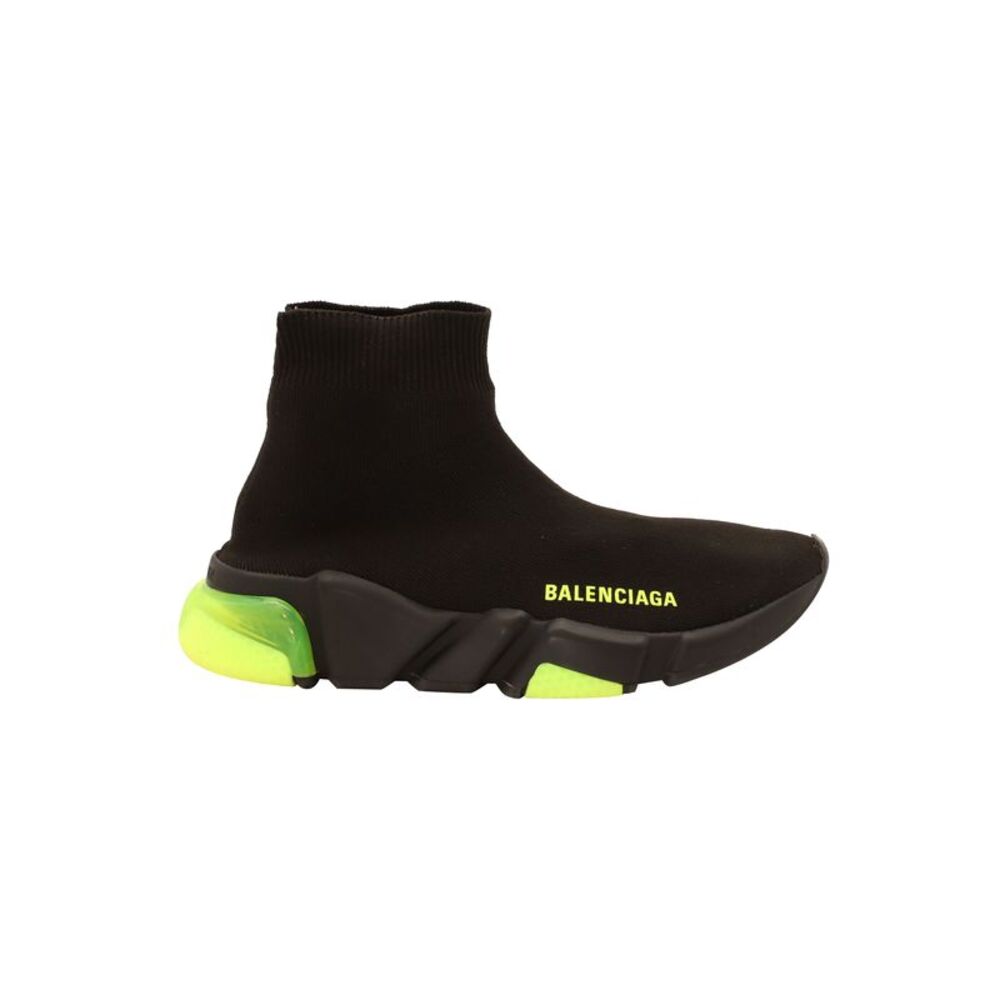 Balenciaga Speed Clear Sole Sneakers in Black Polyamide